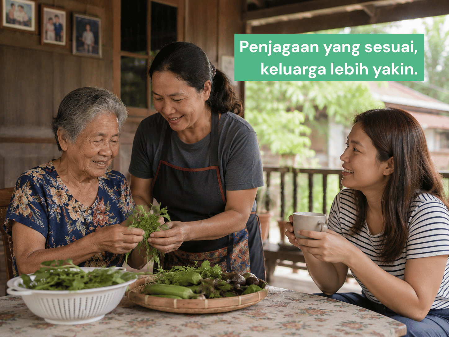 Penjaga CareFinder membantu ahli keluarga di rumah