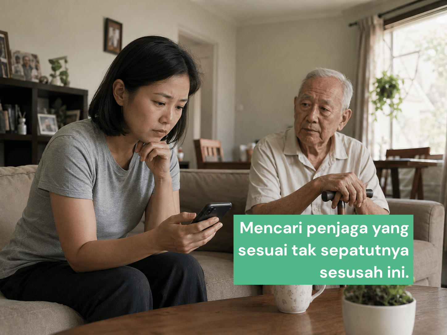 Penjagaan harian yang disediakan oleh penjaga CareFinder